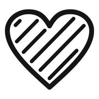 Simple heart icon, simple style. vector