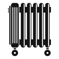 Oil radiator icon, simple style vector