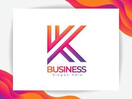 diseño de plantilla de logotipo de letra k de empresa moderna premium, concepto digital creativo, mejor diseño de alta calidad y concepto minimalista, excelente plantilla de diseño de logotipo de línea de letra k única con digital premium. vector