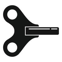 Watch repair gold key icon, simple style vector