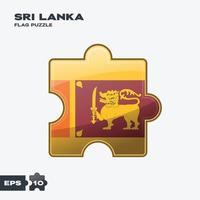 rompecabezas de la bandera de sri lanka vector