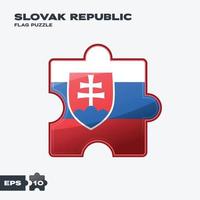rompecabezas de la bandera de la república eslovaca vector