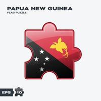 rompecabezas de la bandera de papúa nueva guinea vector