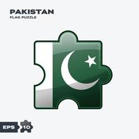 rompecabezas de la bandera de pakistán vector