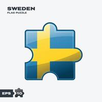 Sweden Flag Puzzle vector