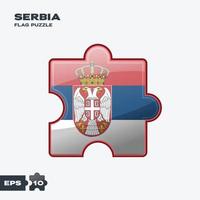 Serbia Flag Puzzle vector