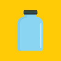 Chemistry jar icon, flat style vector