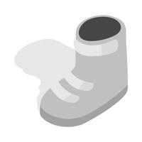 icono de botas de snowboard, estilo 3D isométrica vector