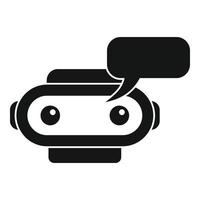 Chatbot sms icon, simple style vector