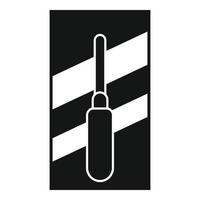 Worker trowel icon, simple style vector