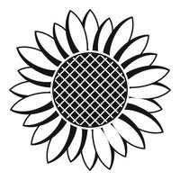 Nice sunflower icon, simple style vector