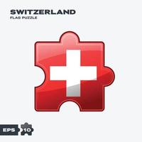rompecabezas de la bandera de suiza vector