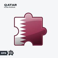 rompecabezas de la bandera de qatar vector