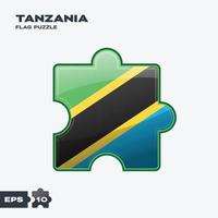 rompecabezas de la bandera de tanzania vector