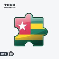 rompecabezas de la bandera de togo vector