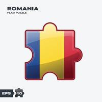 Romania Flag Puzzle vector