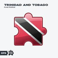 rompecabezas de la bandera de trinidad y tobago vector