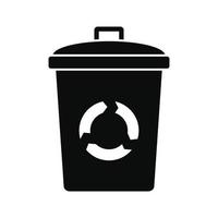 icono de papelera ecológica de reciclaje, estilo simple vector