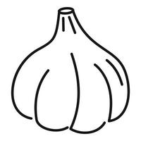 Farm garlic icon, outline style vector