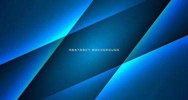 3D blue techno abstract background overlap layer on dark space with light line decoration. Graphic design element cutout style concept for banner, flyer, card, brochure cover, or landing page vector