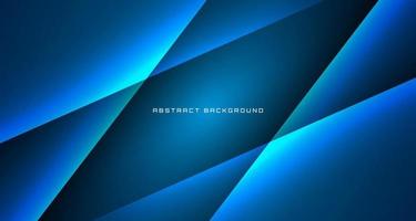 3D blue techno abstract background overlap layer on dark space with light line decoration. Graphic design element cutout style concept for banner, flyer, card, brochure cover, or landing page vector