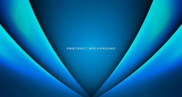 3D blue techno abstract background overlap layer on dark space with light curves decoration. Graphic design element cutout style concept for banner, flyer, card, brochure cover, or landing page vector