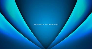 3D blue techno abstract background overlap layer on dark space with light curves decoration. Graphic design element cutout style concept for banner, flyer, card, brochure cover, or landing page vector