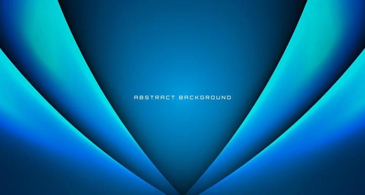 3D blue techno abstract background overlap layer on dark space with light curves decoration. Graphic design element cutout style concept for banner, flyer, card, brochure cover, or landing page