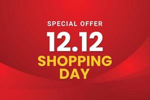 12.12 shopping day sale banner design. vector