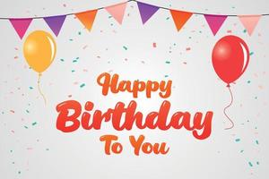Happy birthday card with balloons design vector