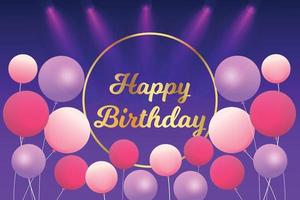 Happy birthday background design template. vector