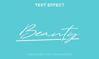 belleza de estilo de efecto de texto editable vector