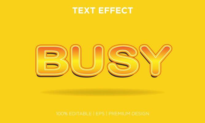 editable text effect style busy