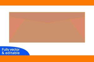 Window envelope dieline template, packaging design and 3D envelope vector