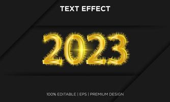 editable text effect style 2023 vector