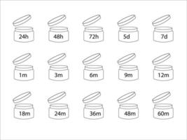 símbolo de envase cosmético vector