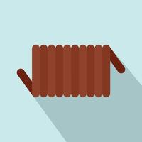 Cord spring coil icon, flat style vector