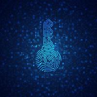 cyber fingerprint Key vector