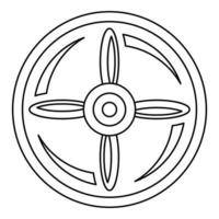 Drone propeller icon, outline style vector