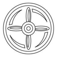 Drone propeller icon, outline style vector