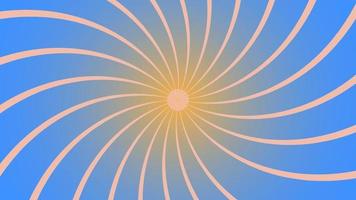 hélice de giro azul y amarillo degradado estético, ilustración de fondo de explosión de sol en espiral, perfecta para telón de fondo, papel tapiz, pancarta, postal, fondo para su diseño vector