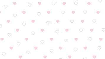 linda forma de corazón rosa en la ilustración de papel tapiz blanco, perfecta para papel tapiz, telón de fondo, postal, fondo, pancarta para su diseño vector