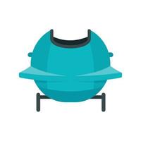 Back bobsleigh icon, flat style vector