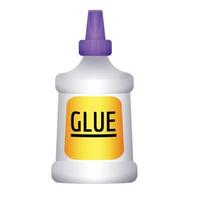 Liquid glue icon, cartoon style vector