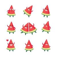 Watermelon Triangle Cartoon Character vector