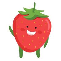 Strawberry Cartoon Character vector