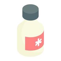 A unique design icon of drugs bottle vector