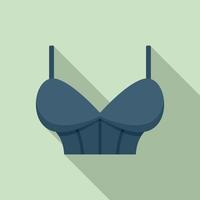 Lace bra icon, flat style vector