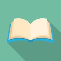 Book information icon, flat style vector