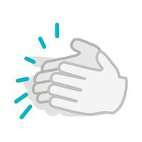 Applause, clapping hands icon, isometric 3d style vector